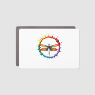 Cool Graphic Tie Dye Sunglasses Dragonfly Illustra Car Magnet