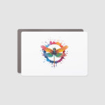 Cool Graphic Tie Dye Sunglasses Dragonfly Illustra Car Magnet