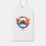 Cool Graphic Tie Dye Sunglasses Dragonfly Illustra Gift Tags