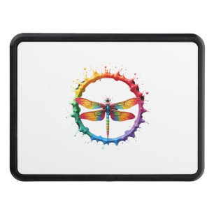 Cool Graphic Tie Dye Sunglasses Dragonfly Illustra Hitch Cover