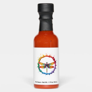 Cool Graphic Tie Dye Sunglasses Dragonfly Illustra Hot Sauces