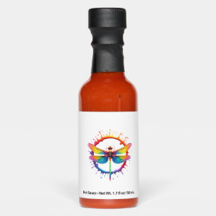 Cool Graphic Tie Dye Sunglasses Dragonfly Illustra Hot Sauces
