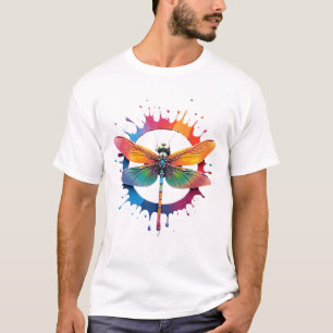 Cool Graphic Tie Dye Sunglasses Dragonfly Illustra T-Shirt