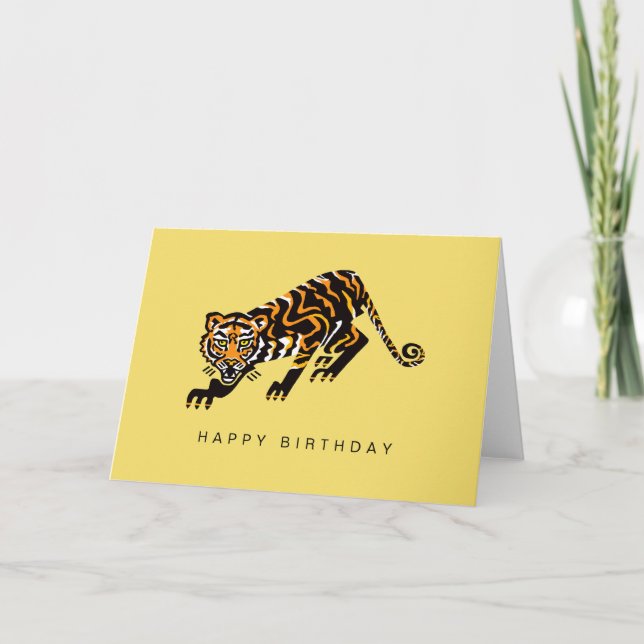 Cool Graphic- TIGER - Wildlife - Nature Card (Front)