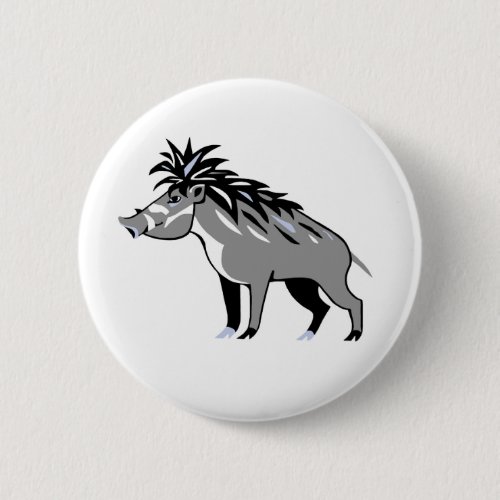 Cool graphic_ Warty PIG _Animal activist _ warthog Button