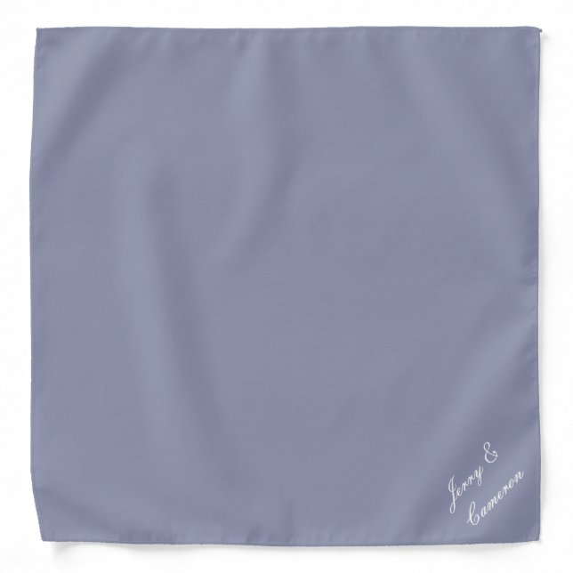 Cool Gray 8C92AC - With Name or Blank Bandana (Front)