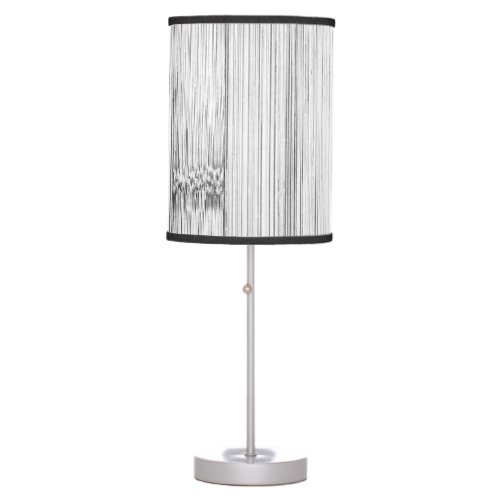 Cool gray bamboo wood print table lamp