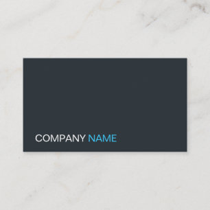 Cool Gray, Blue and White Plain - Business Card