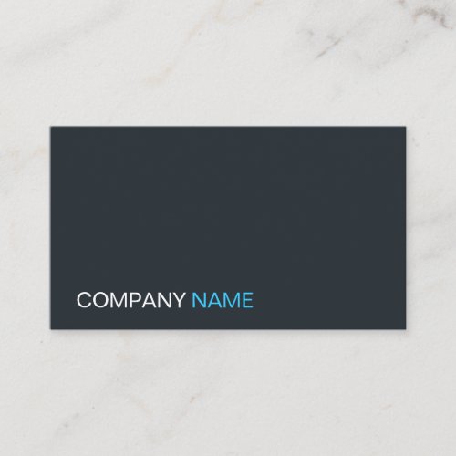 Cool Gray Blue and White Plain _ Business Card