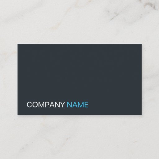 Customizable Cool Gray, Blue and White Plain - Business Card
