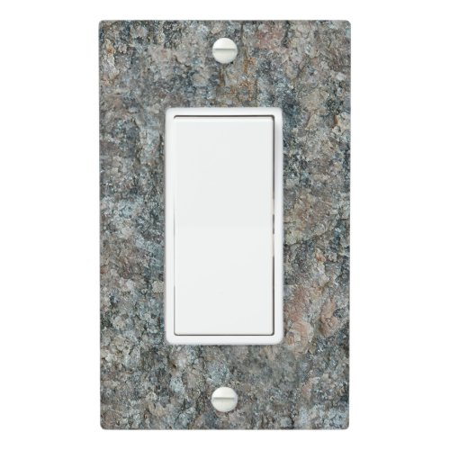 Cool Gray Brown Teal Black Marble Granite Pattern Light Switch Cover