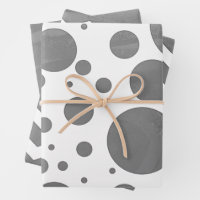 Cool Gray Coordinated Patterns Wrapping Paper Sheets