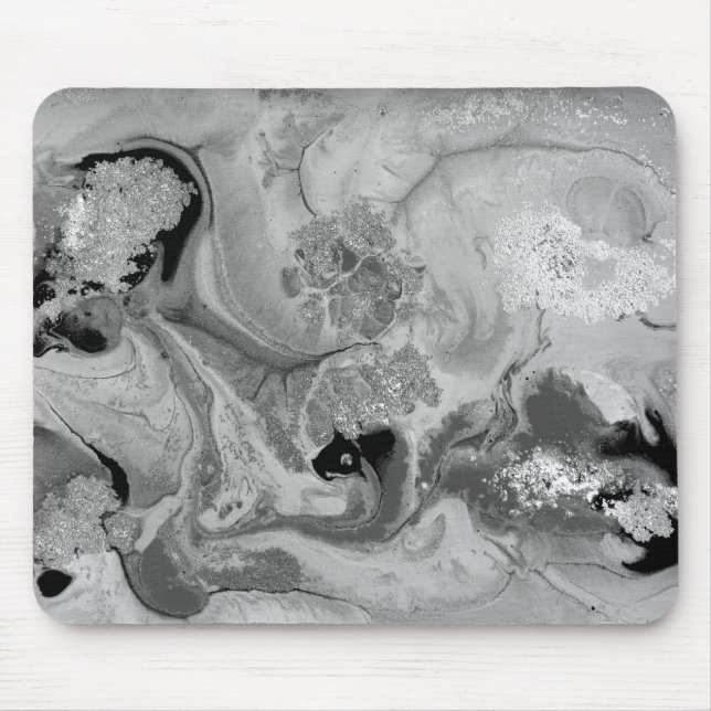 Cool Gray Marble Texture  Mouse Pad (Front)