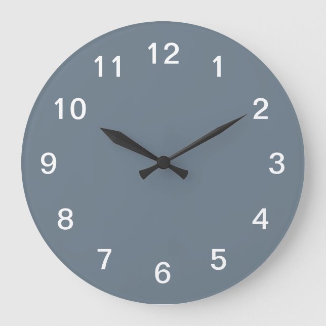 Cool Gray Minimalist Acrylic Wall Clock (Front)