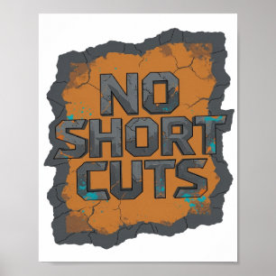 Cool Gray NO SHORT CUTS 3D Text Art Poster