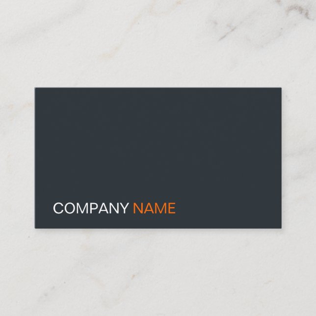 Cool Gray, Orange and White Modern - Business Card (Front)