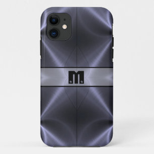 Cool Gray Shiny Stainless Steel Metal 14 iPhone 11 Case