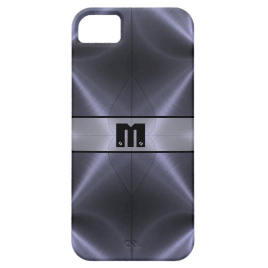 Cool Gray Shiny Stainless Steel Metal 14 iPhone SE/5/5s Case