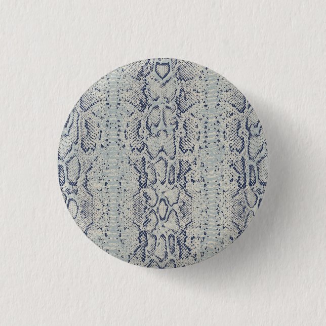 Cool Gray Snake Skin Animal Print Button (Front)