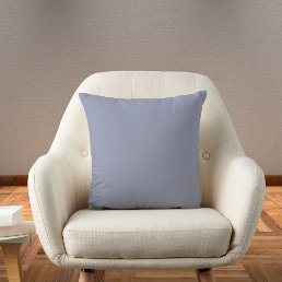 Cool Gray Solid Color Throw Pillow