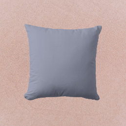 Cool Gray Solid Color Throw Pillow