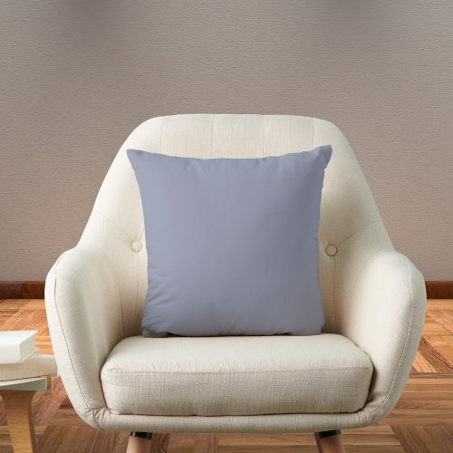 Cool Gray Solid Color Throw Pillow