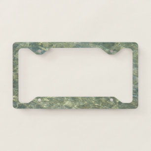 Cool gray water license plate frame