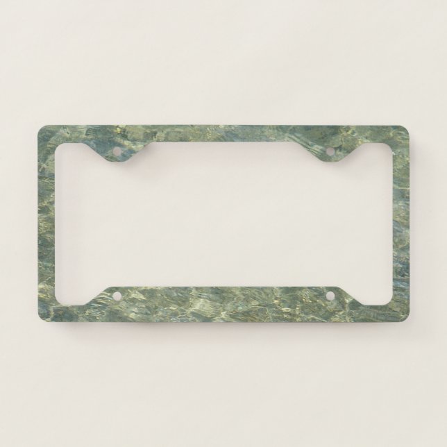 Cool gray water license plate frame (Front)