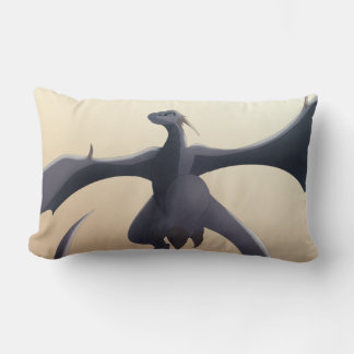 Cool Gray Wyvern Lumbar Pillow