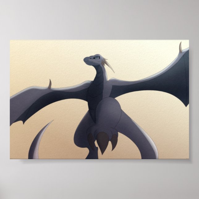 Cool Gray Wyvern Poster (Front)