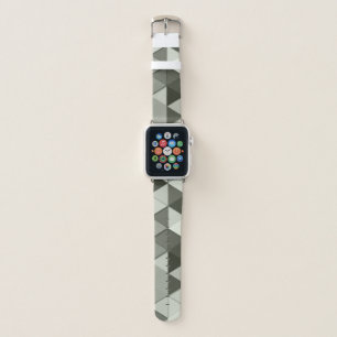 Cool Grayscale triangle geometric pattern Apple Watch Band