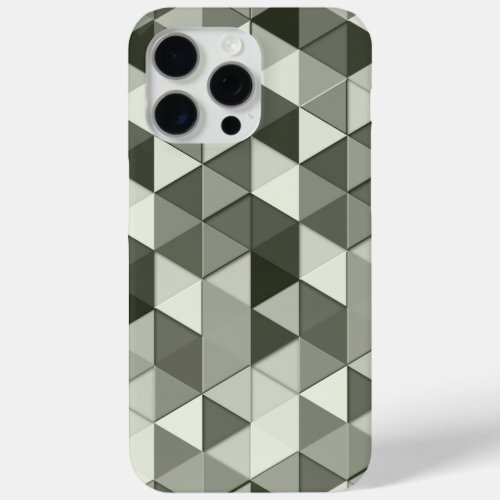 Cool Grayscale triangle geometric pattern iPhone 15 Pro Max Case