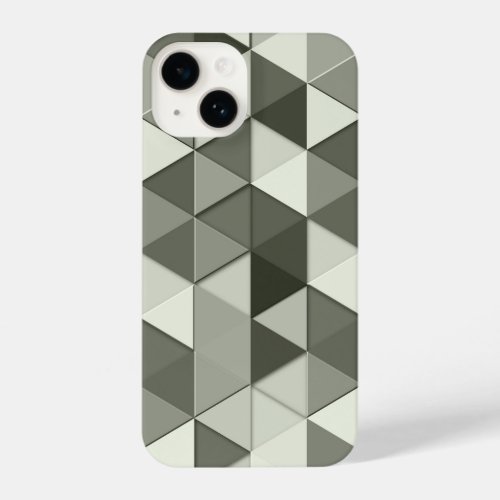 Cool Grayscale triangle geometric pattern iPhone 14 Case