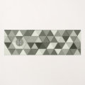 Cool Grayscale triangles geometry pattern Monogram Yoga Mat | Zazzle
