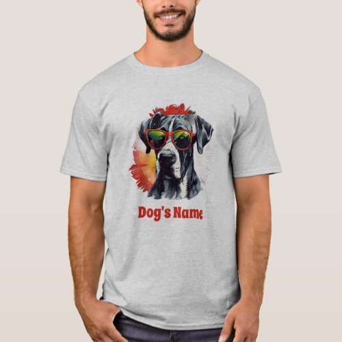 Cool Great Dane With Sunglasses T_Shirt