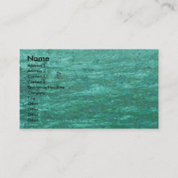 Cool Green Abstract Water Business Card