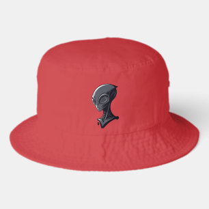 Cool Green Alien Illustration - Modern Sci-Fi Char Bucket Hat