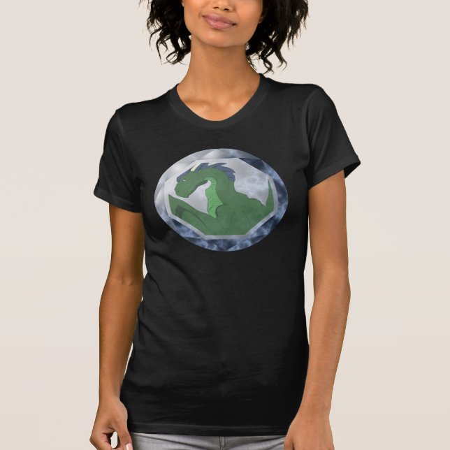 Cool Green And Blue Dragon Gem T-Shirt (Front)