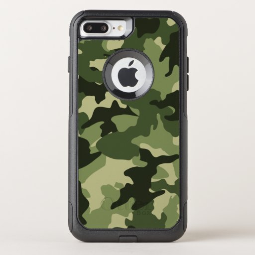Cool Green Camo Military Camouflage Pattern Robust OtterBox Commuter iPhone 8 Plus/7 Plus Case