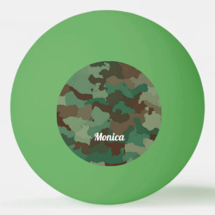 Cool green camo print ping pong ball