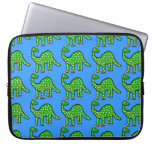 Cool Green Dinosaur Laptop Case Kids Gift at Zazzle