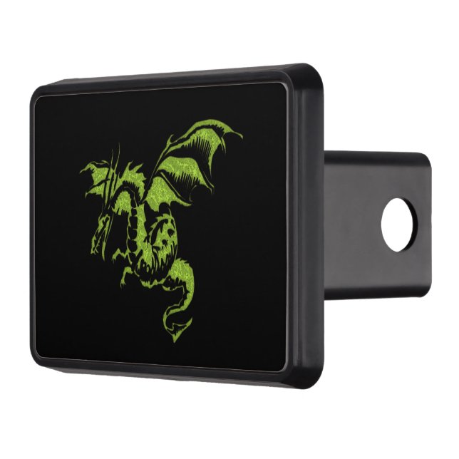 Cool Green Dragon Hitch Cover (Left)