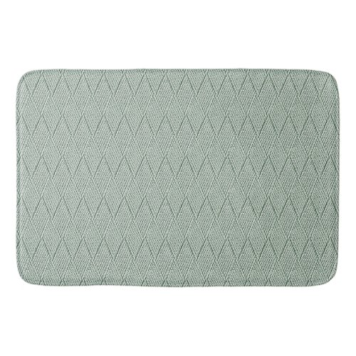 Cool Green Faux Diamond Knit Pattern Small Bath Mat