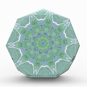 Cool Green Floral pattern Acrylic Award
