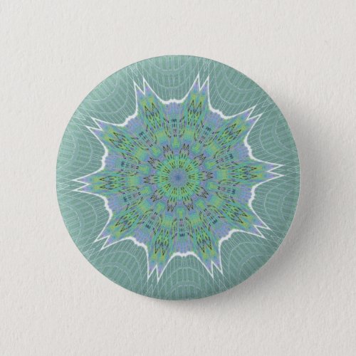 Cool Green Floral pattern Button