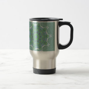 Cool Green Floral pattern Travel Mug
