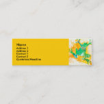 Cool Green Frog Animal Watercolor Mini Business Card at Zazzle