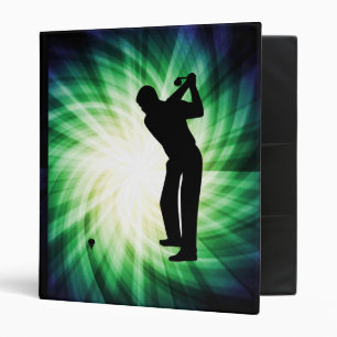 Cool Green Golf 3 Ring Binder