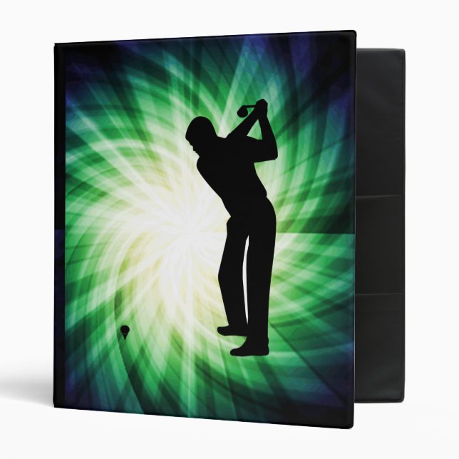 Cool Green Golf 3 Ring Binder (Front/Inside)