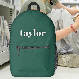 Cool Green Modern Minimalist Simple Stylish Trendy Printed Backpack